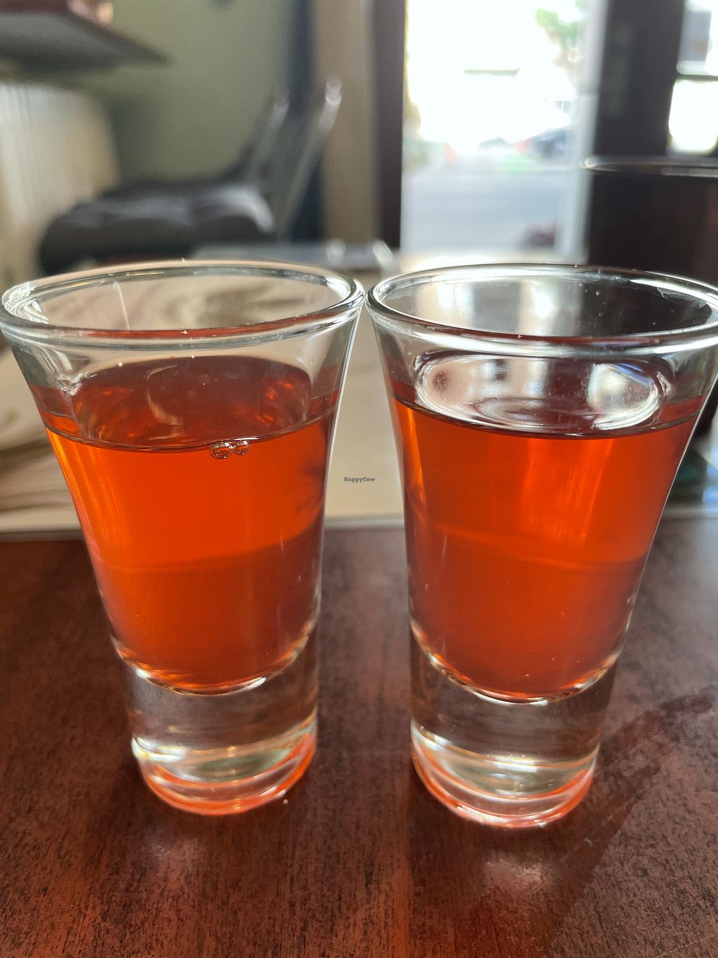 Two glasses of a house drink